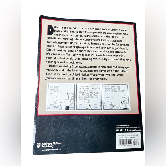 Dilbert Book - It's Obvious You Won't Survive Your Wits Alone - Picture 2 of 2